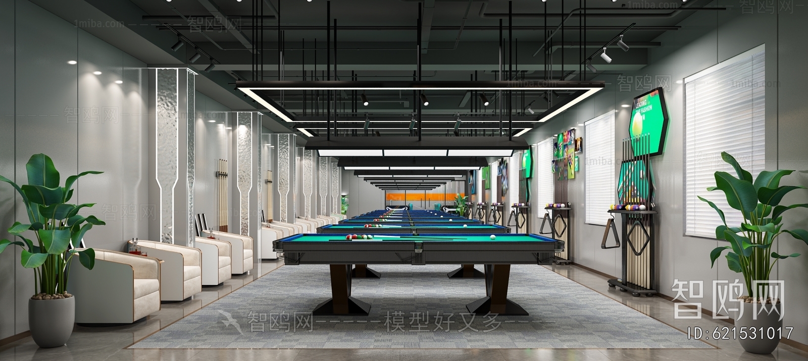 Modern Billiard Room