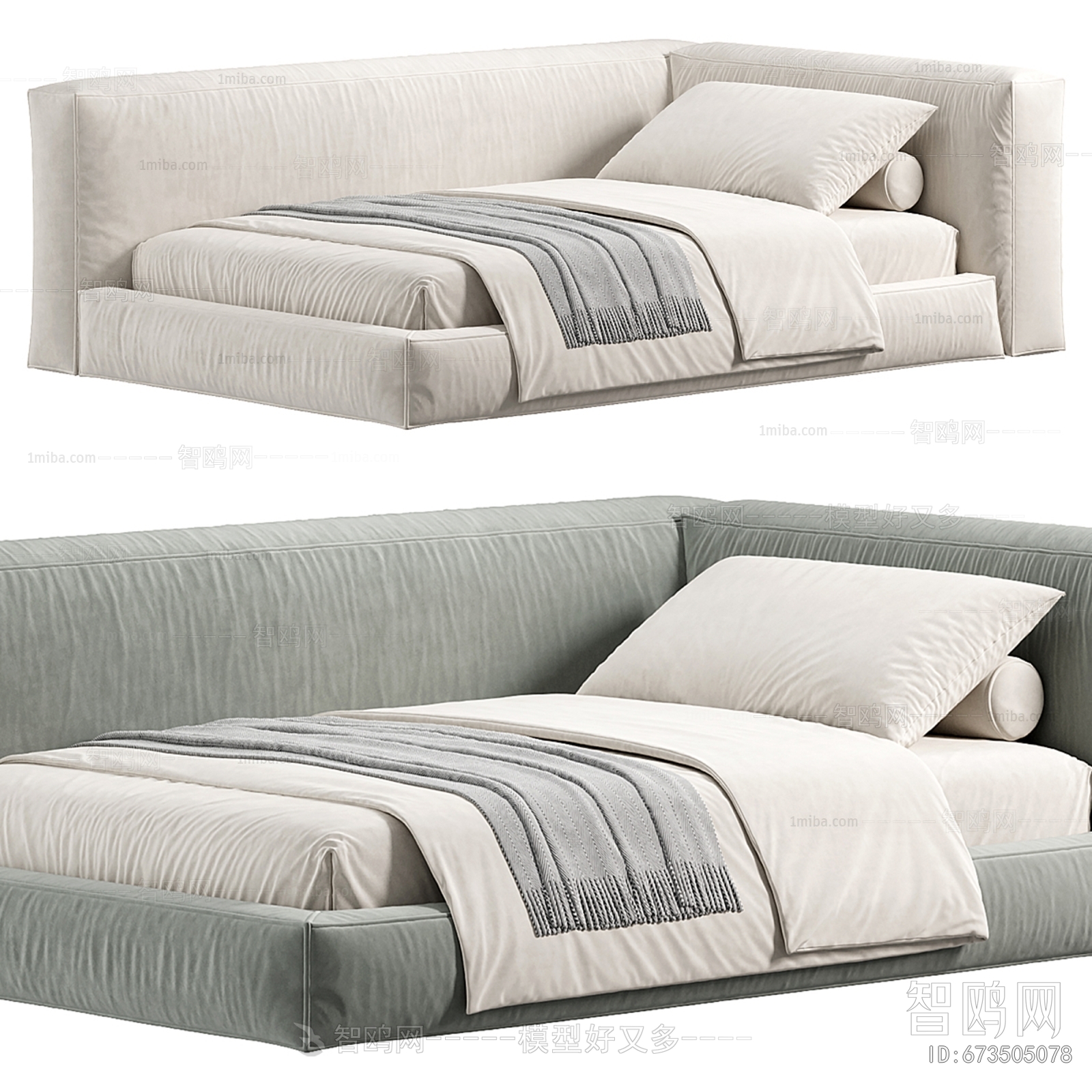 现代沙发单人床