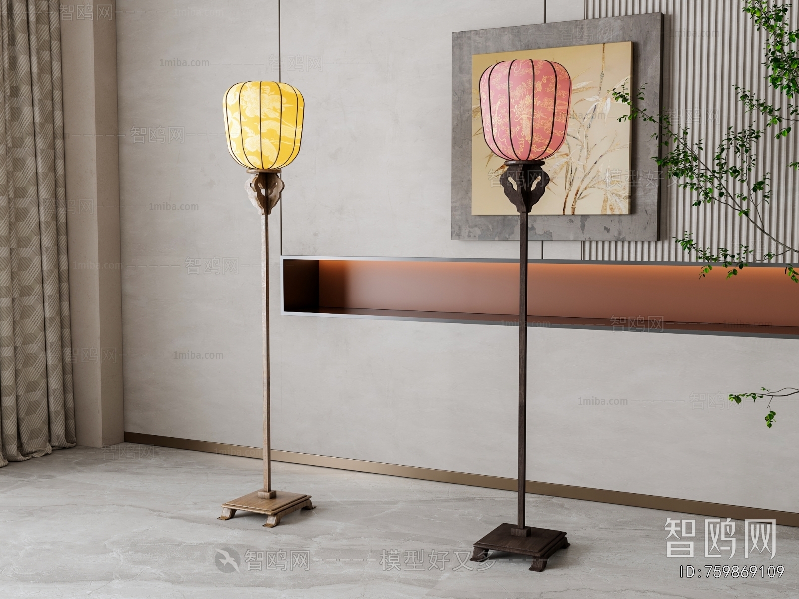 New Chinese Style Floor Lamp