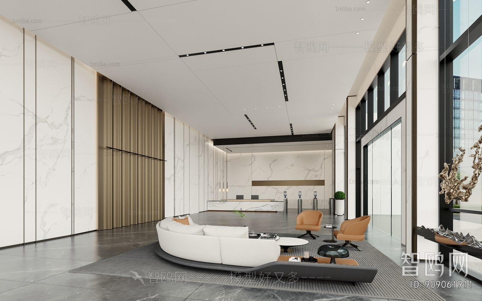 Modern Office Reception Desk