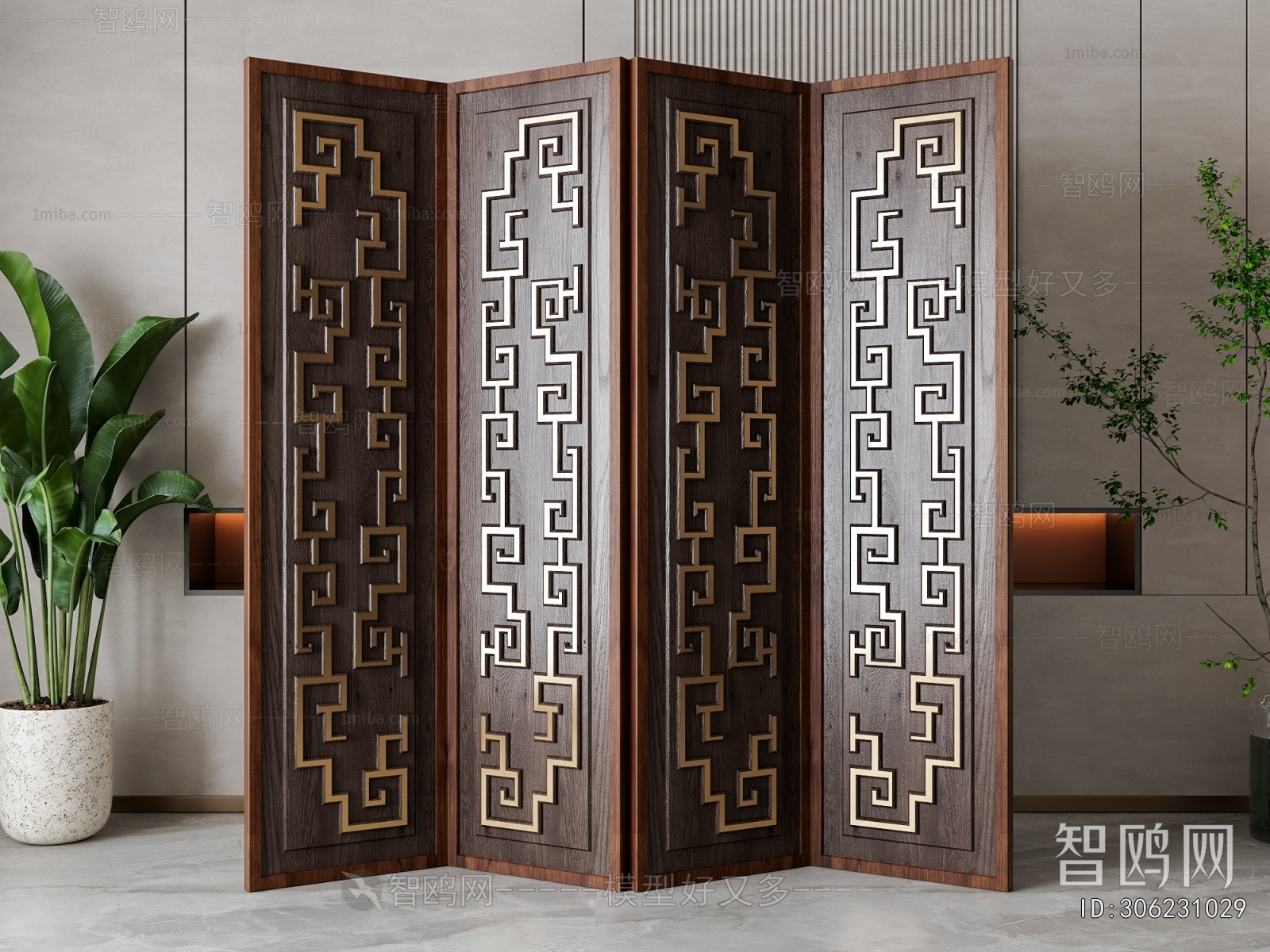 New Chinese Style Chinese Style Wooden Screen Partition