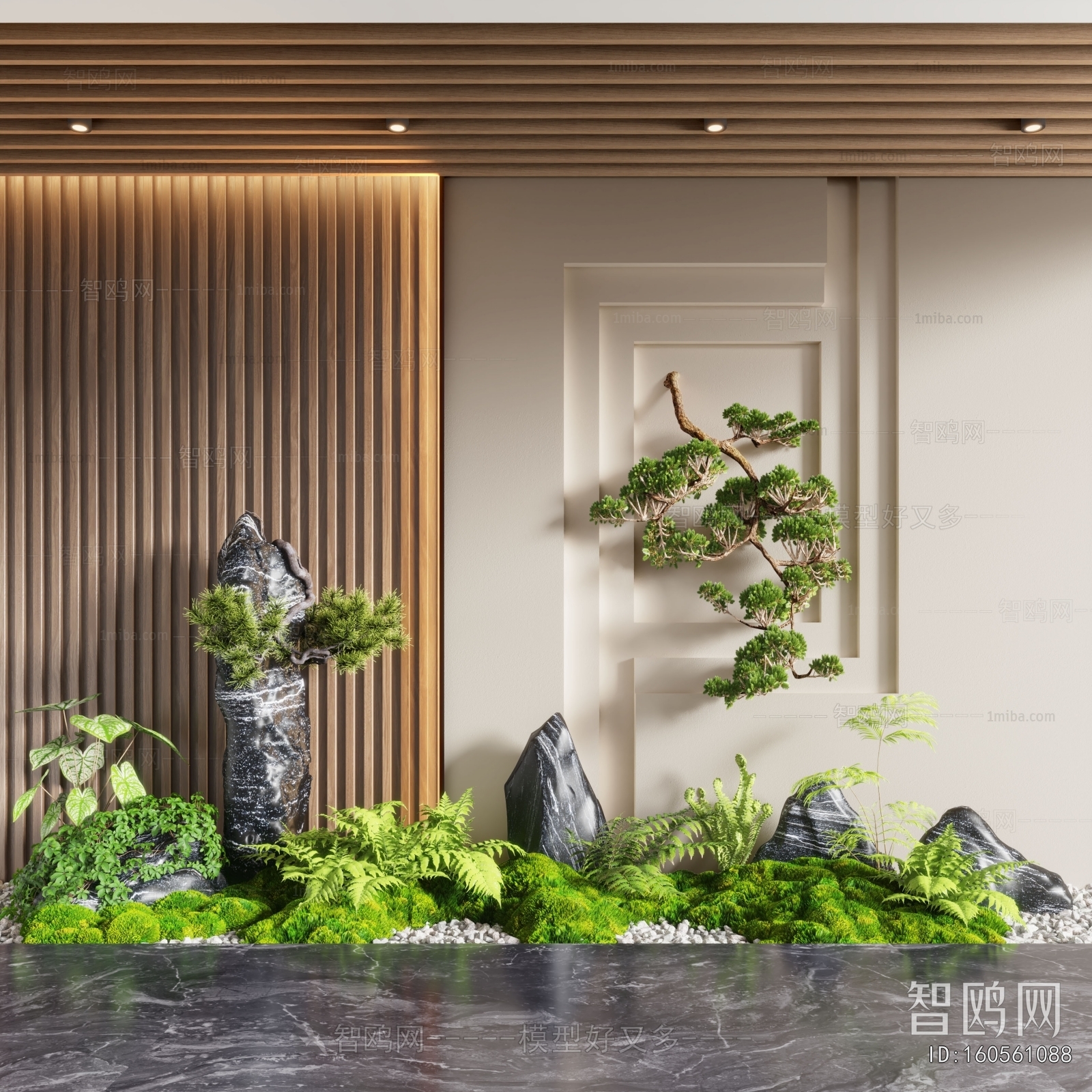 新中式室内景观植物造景