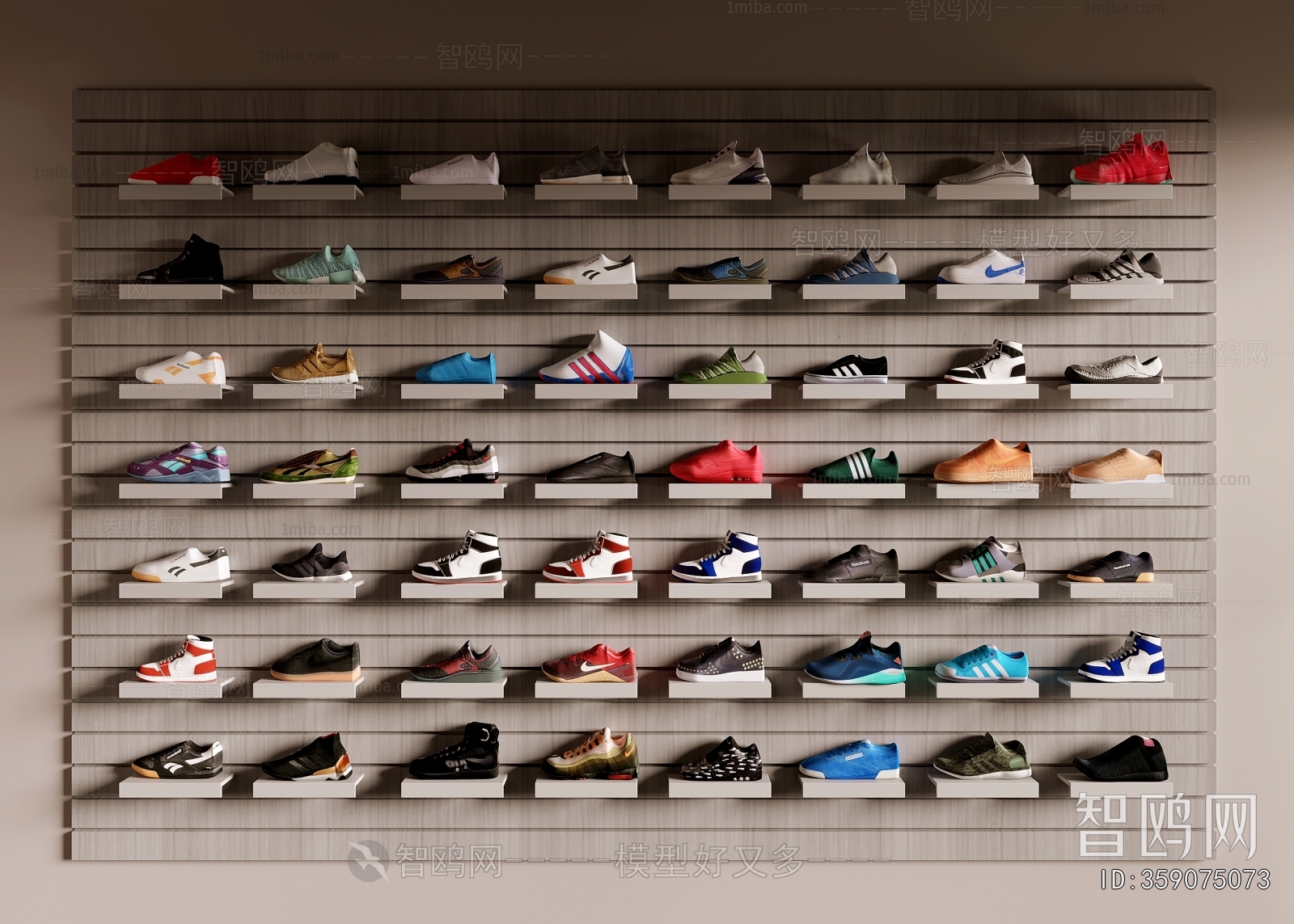 现代商展柜架 运动鞋