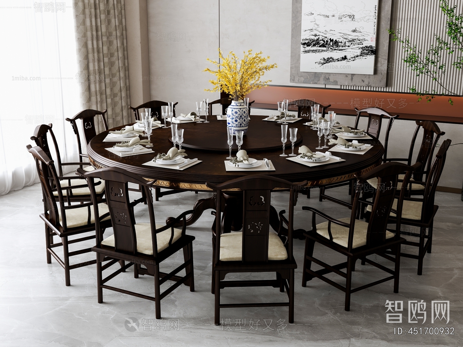 New Chinese Style Dining Table And Chairs