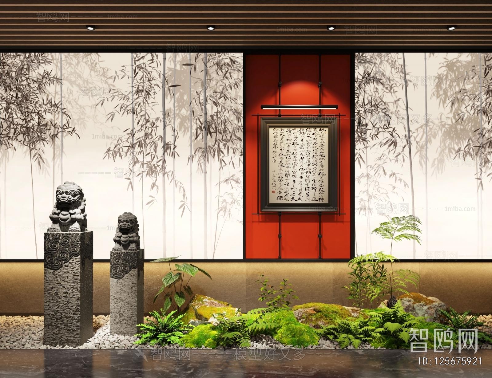 New Chinese Style Plant Landscaping