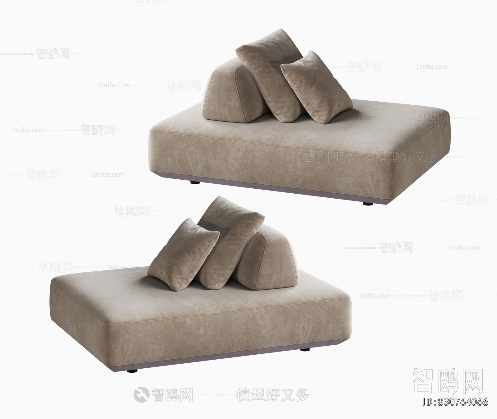 现代单人沙发 沙发凳