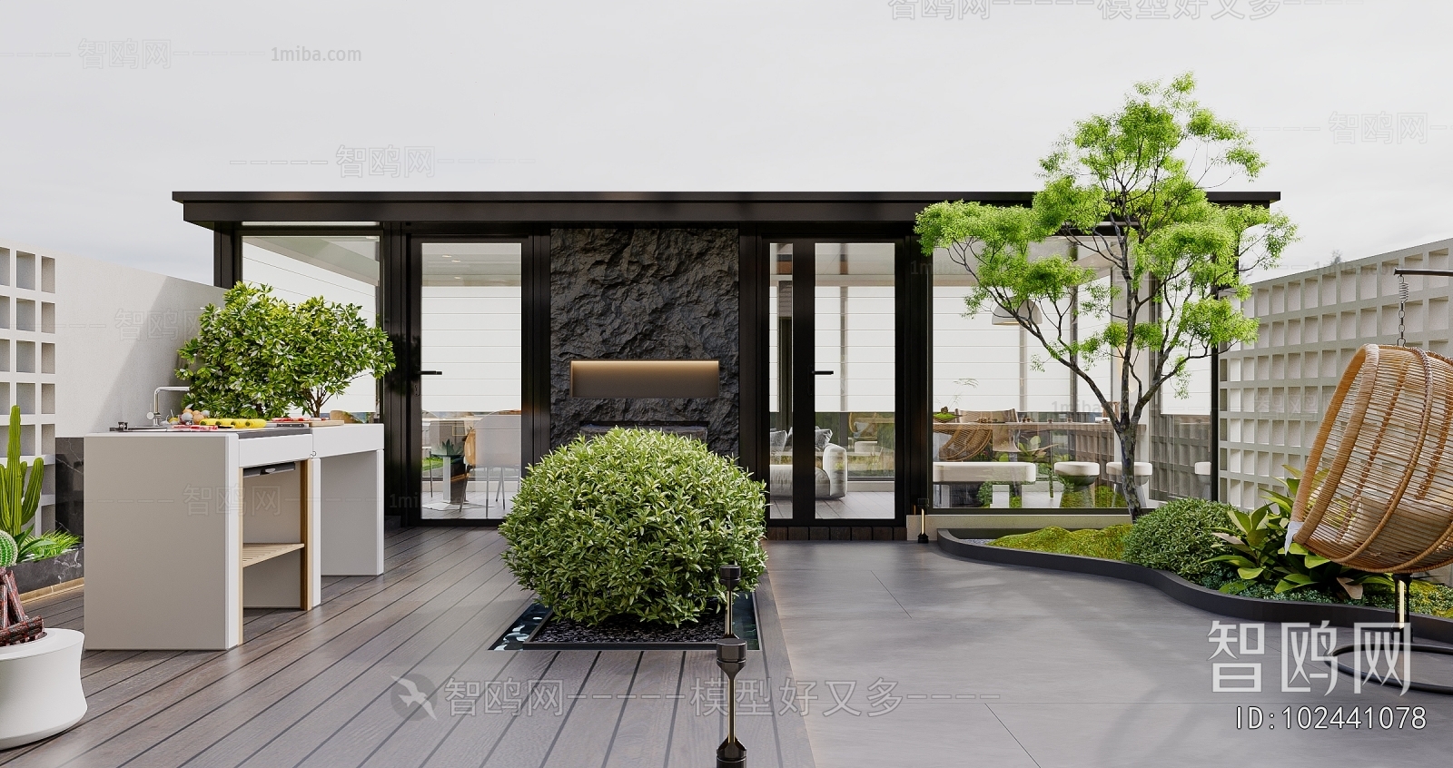 Modern Courtyard/landscape