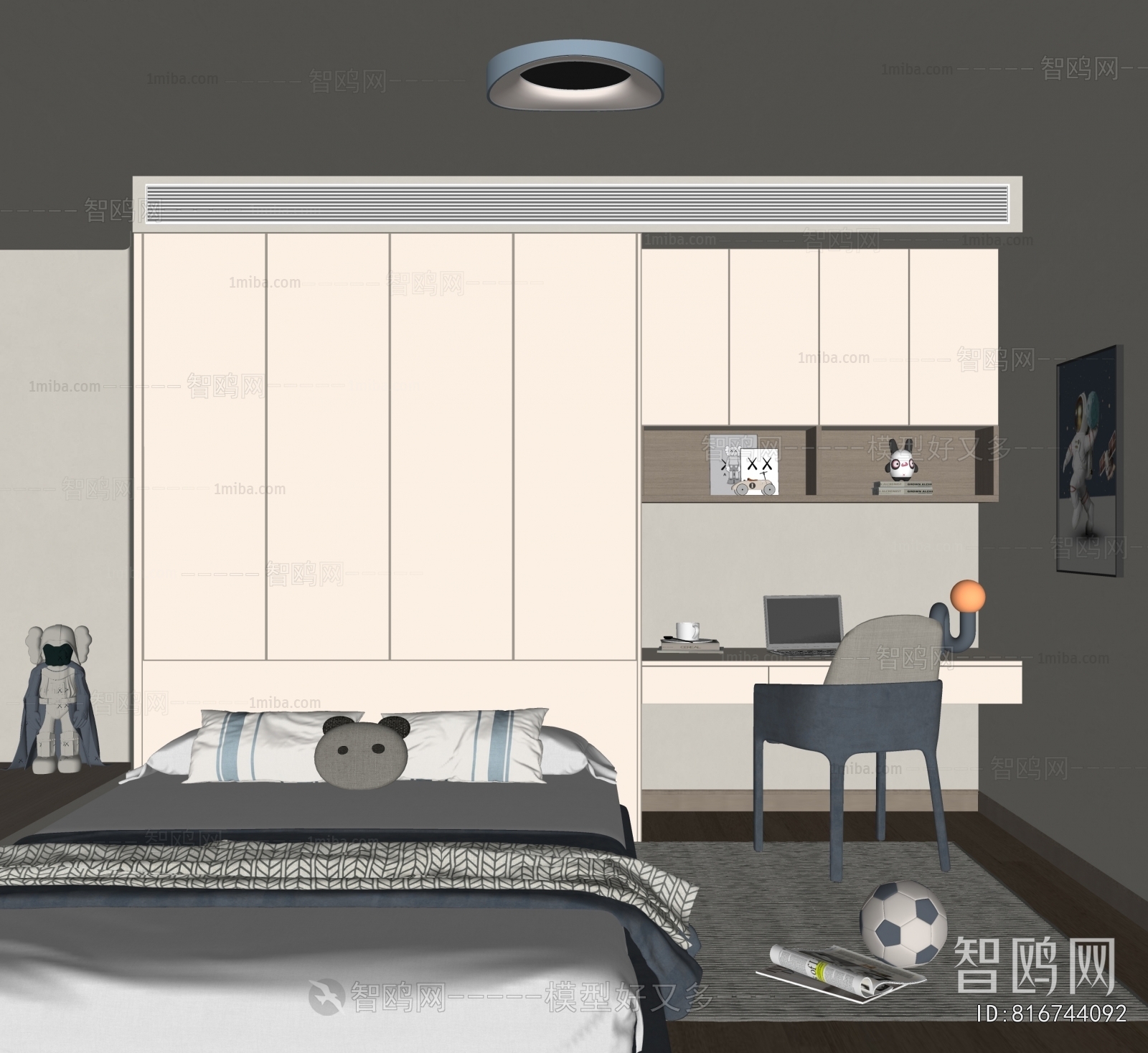 Modern Boy's Room And Son's Room