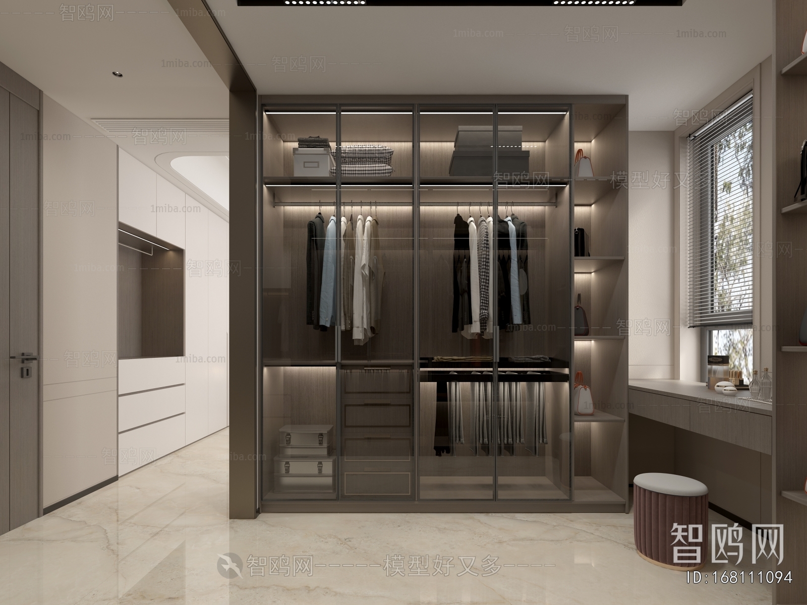Modern Clothes Storage Area