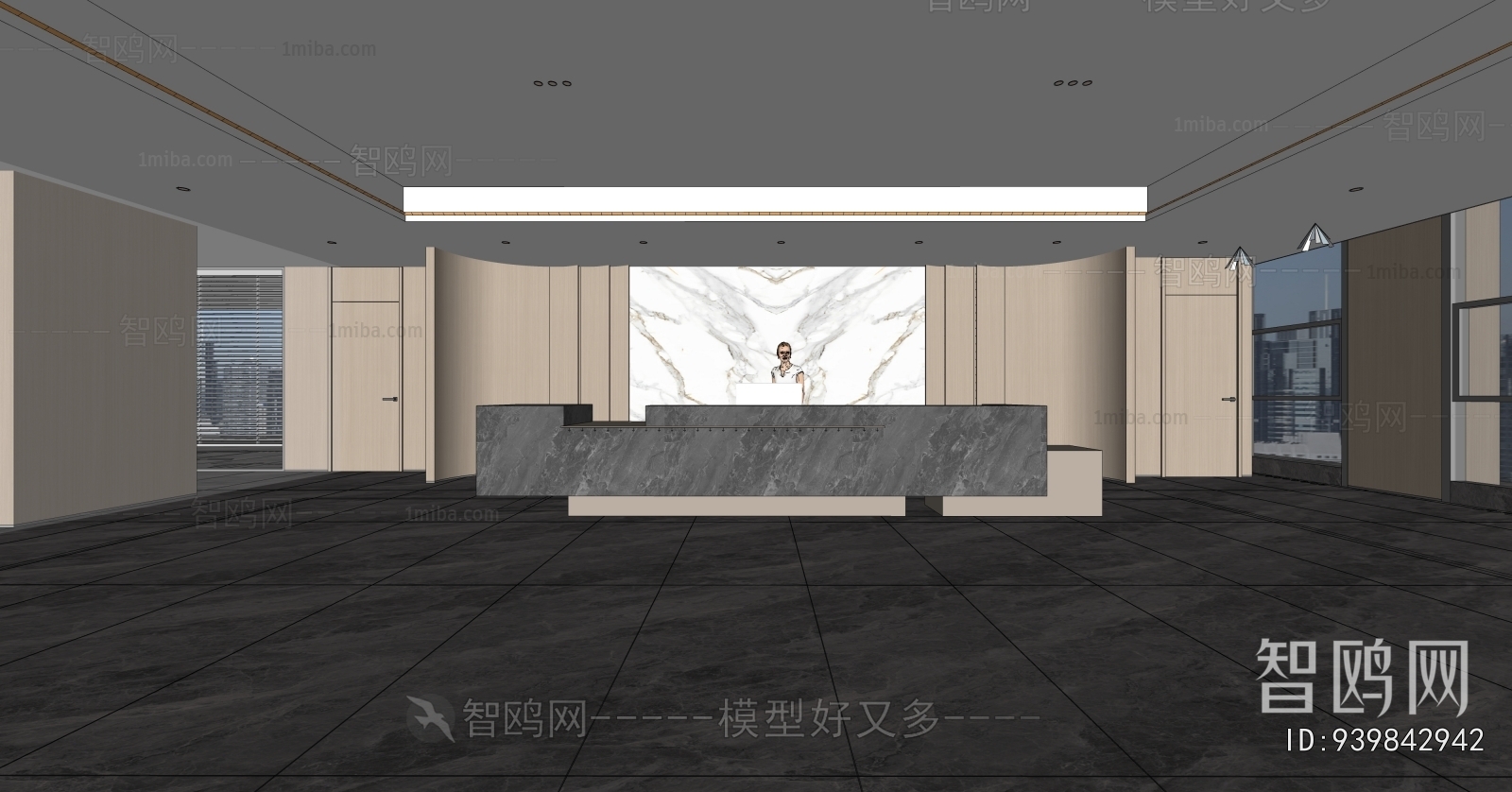 Modern Office Reception Desk