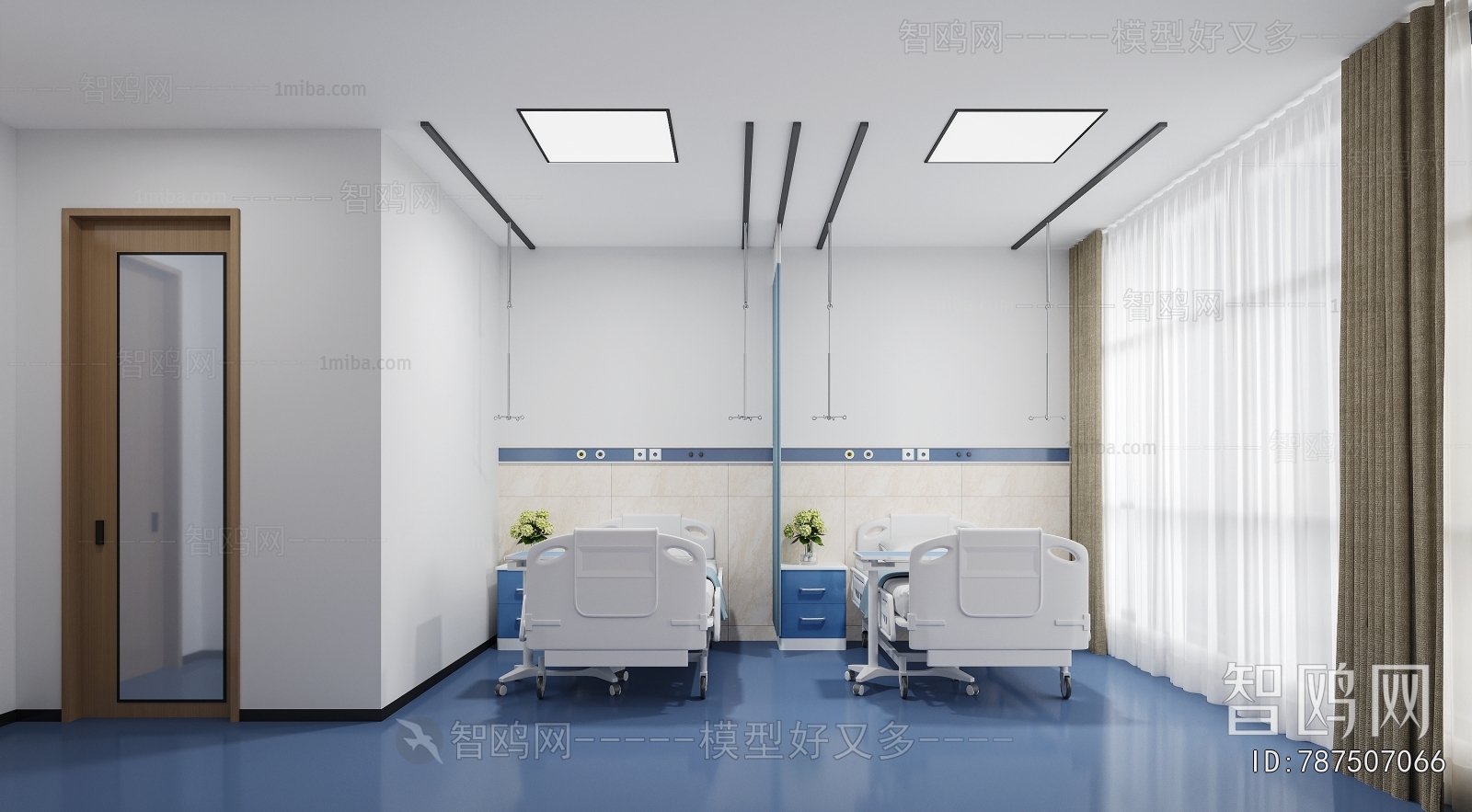 现代病房3D模型下载