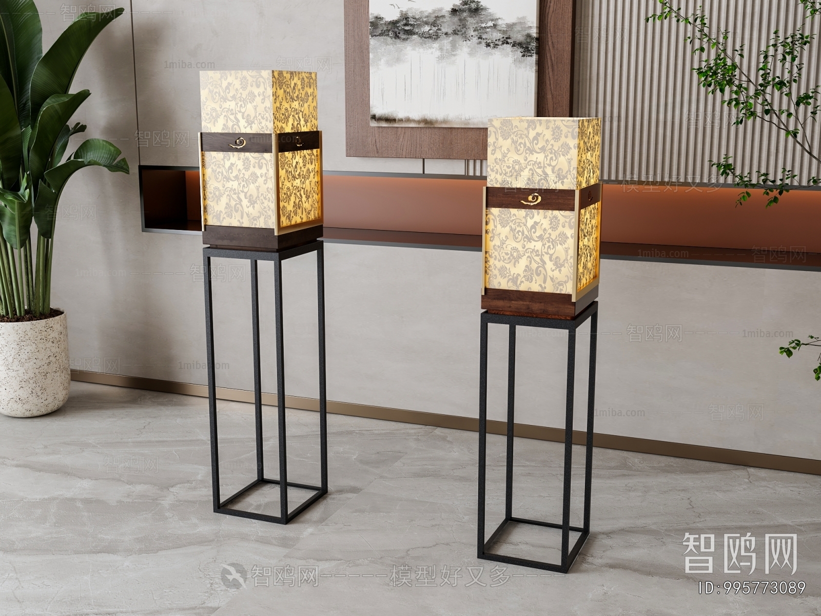 New Chinese Style Floor Lamp