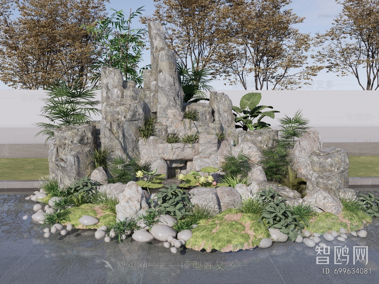 Modern Rockery Waterscape