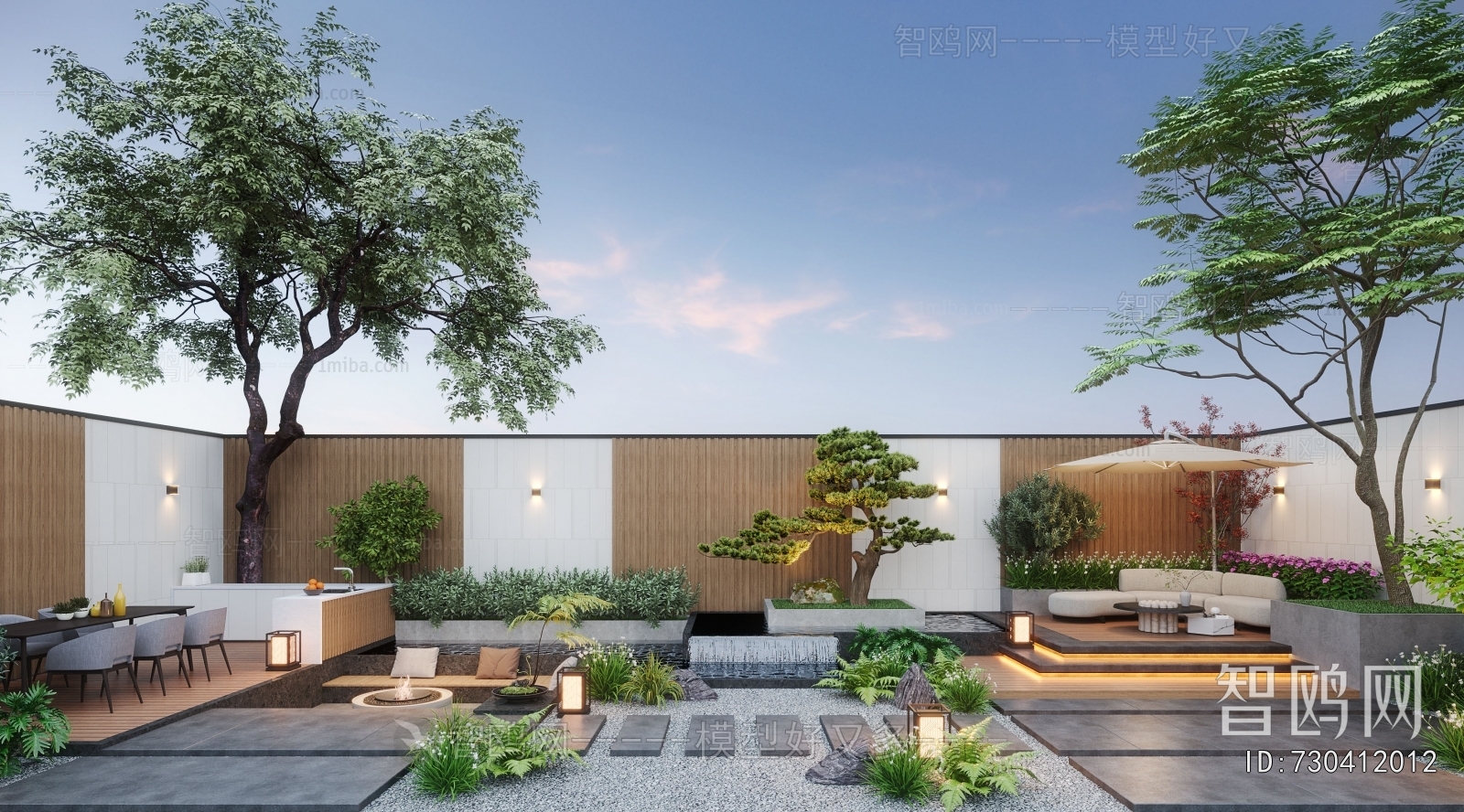 Modern Courtyard/landscape