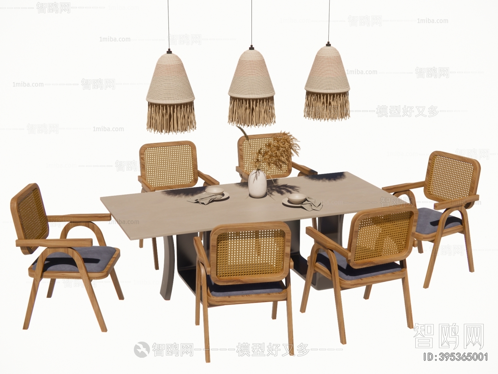 Wabi-sabi Style Dining Table And Chairs