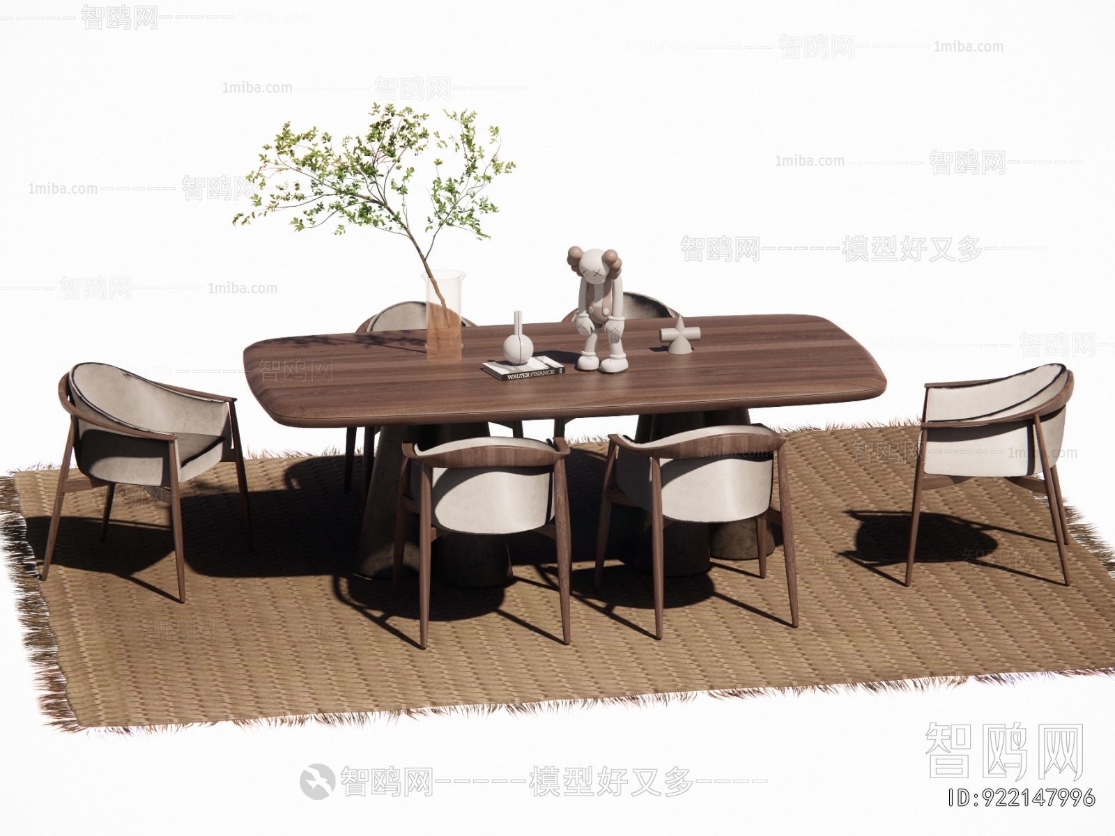 Wabi-sabi Style Dining Table And Chairs