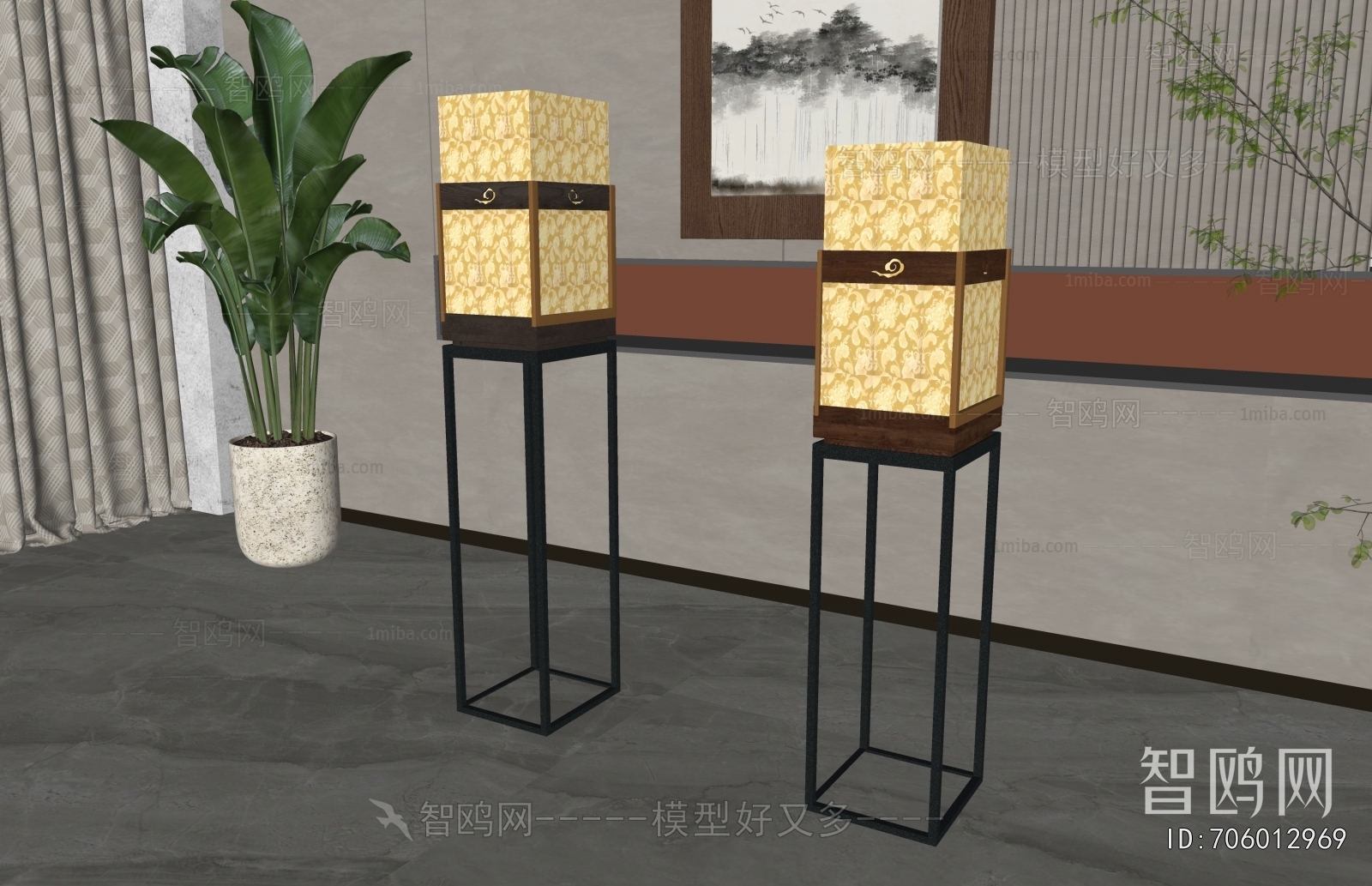 New Chinese Style Floor Lamp