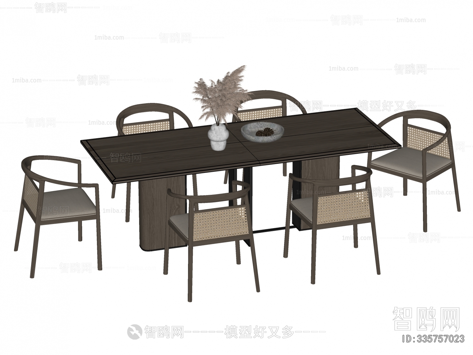 Wabi-sabi Style Dining Table And Chairs