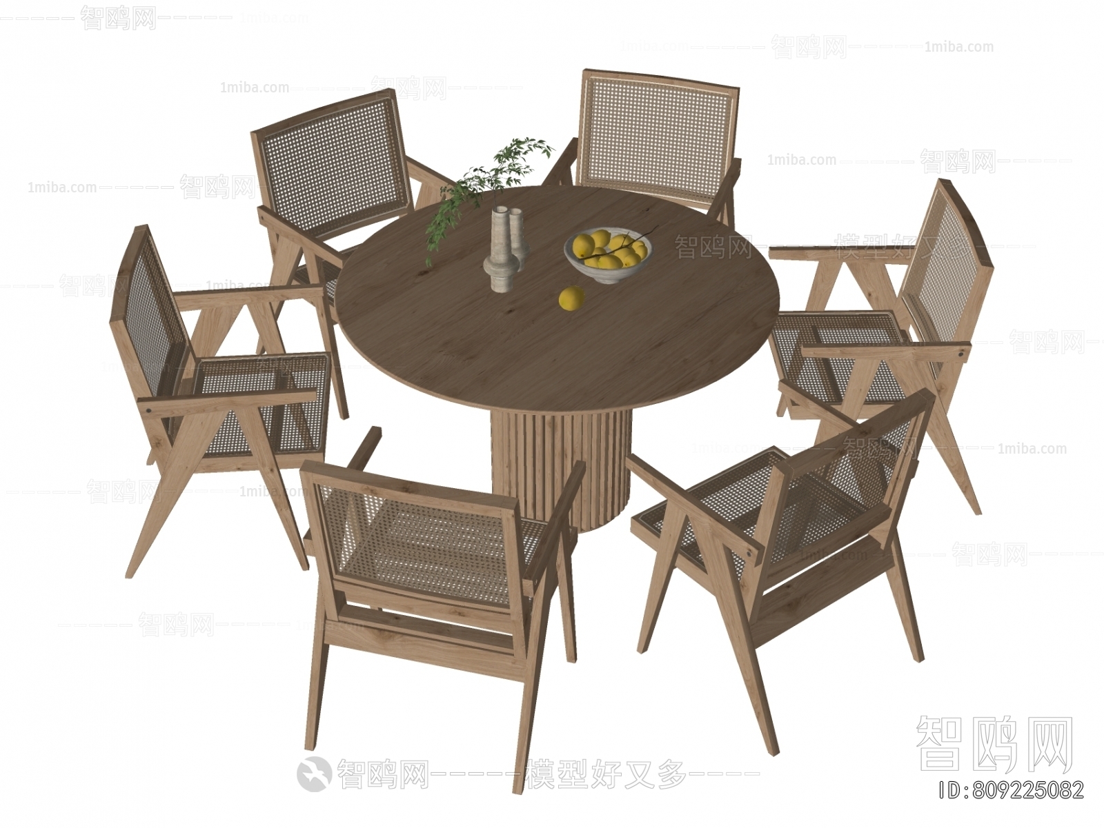 Wabi-sabi Style Dining Table And Chairs