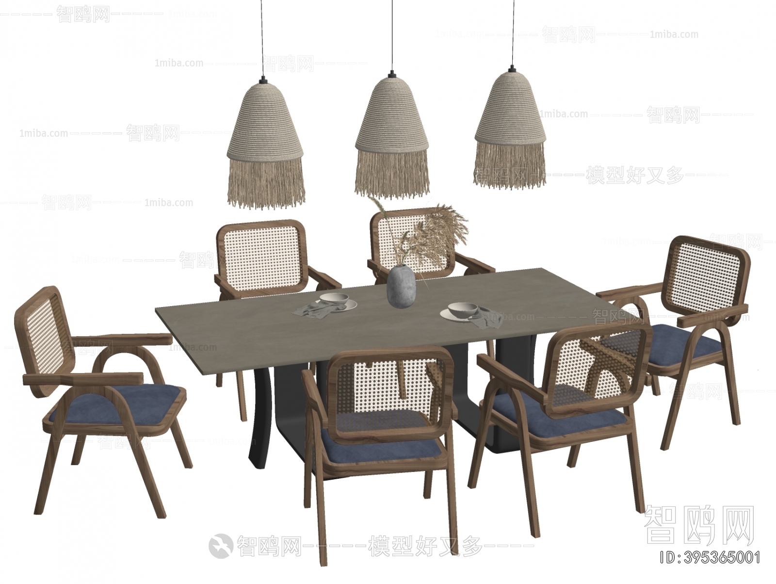 Wabi-sabi Style Dining Table And Chairs