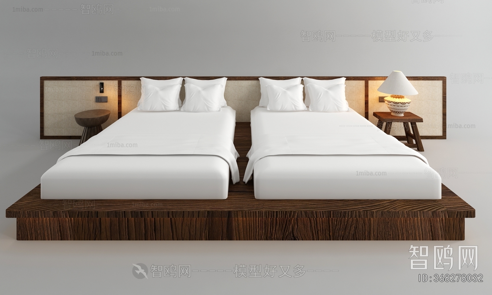 Wabi-sabi Style Single Bed