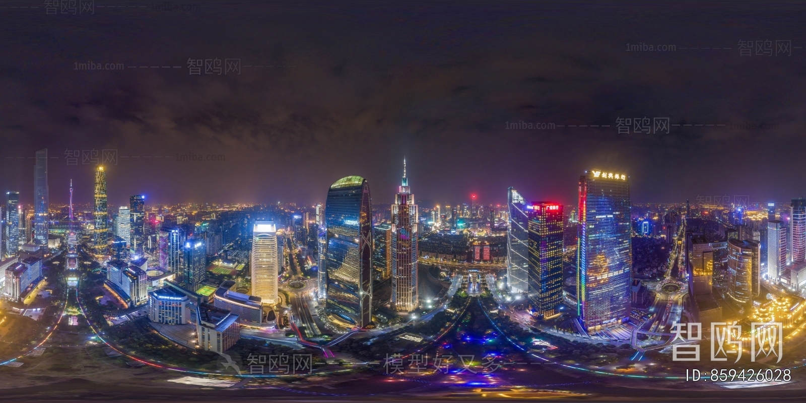 HDR城市夜景全景