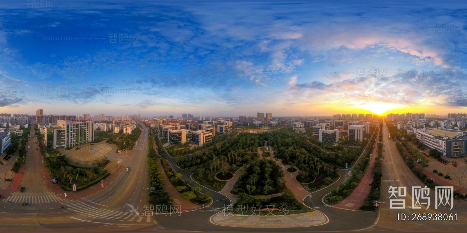 HDR晨曦黄昏城市全景