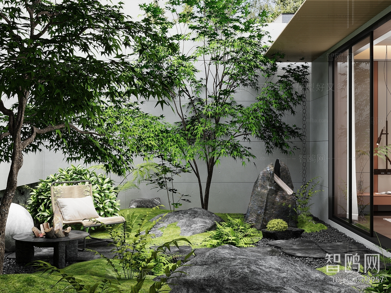 Modern Courtyard/landscape