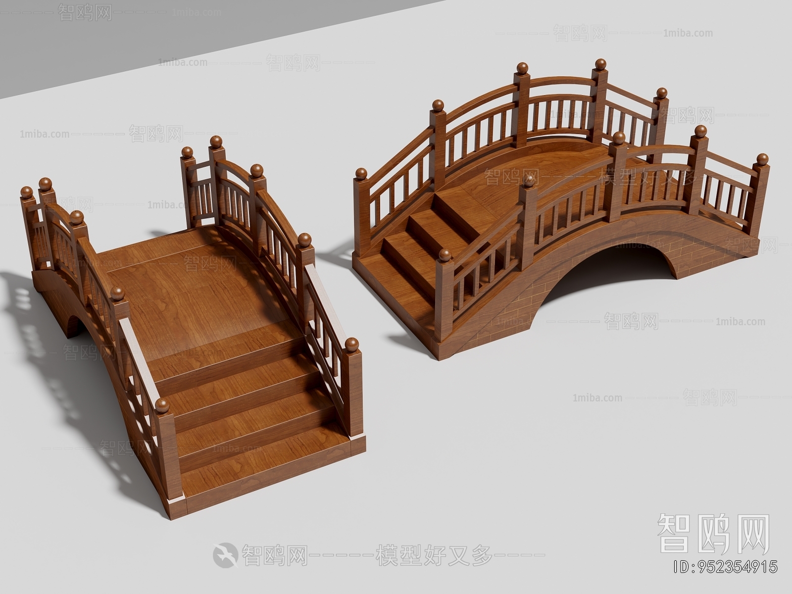 新中式景观木桥拱桥