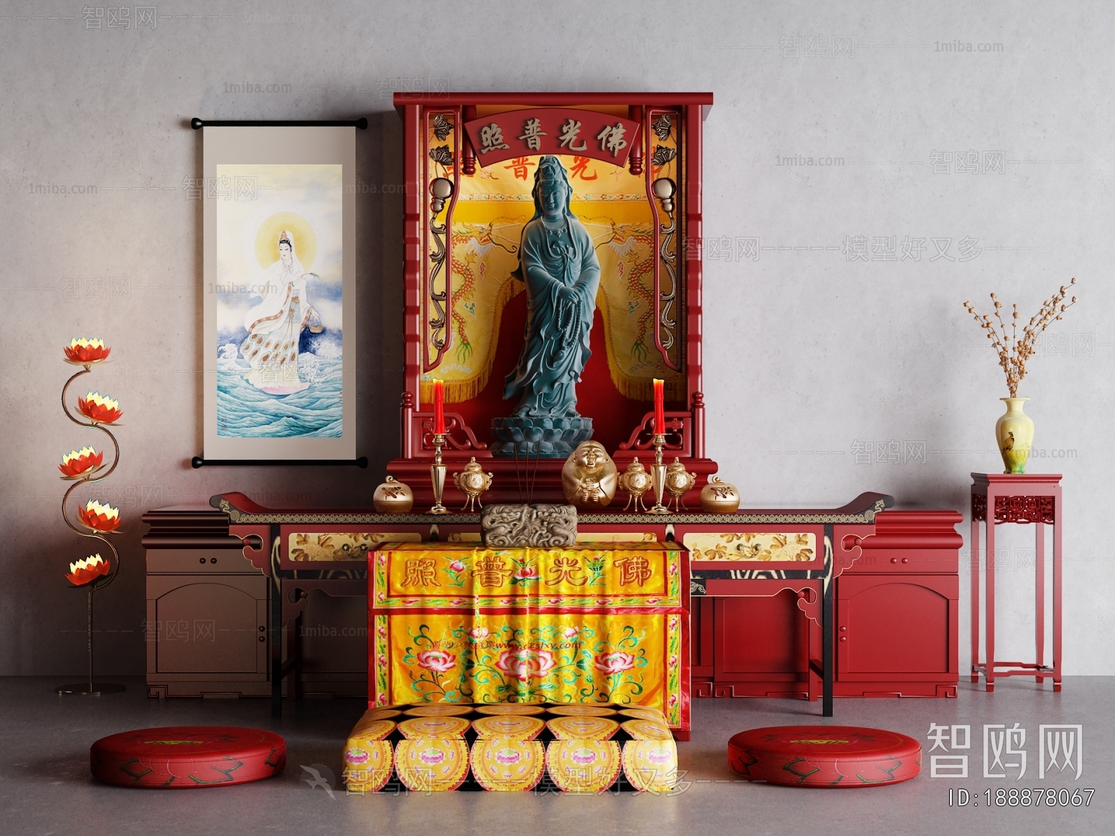Chinese Style Buddhist Niche