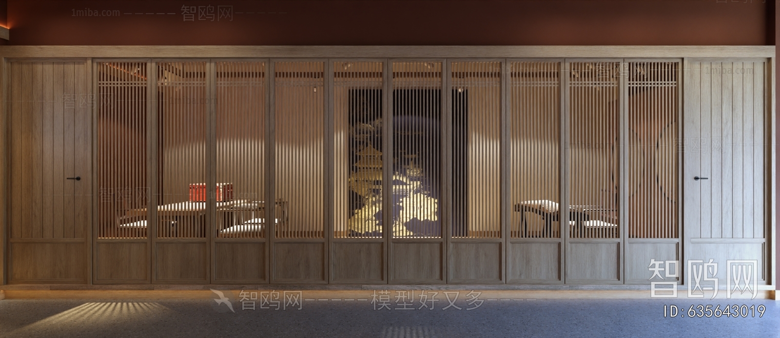 New Chinese Style Wooden Screen Partition