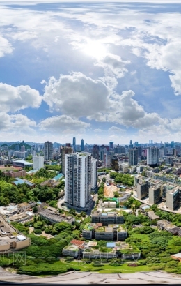 HDR白天城市生态绿化全景-ID:5955232贴图下载