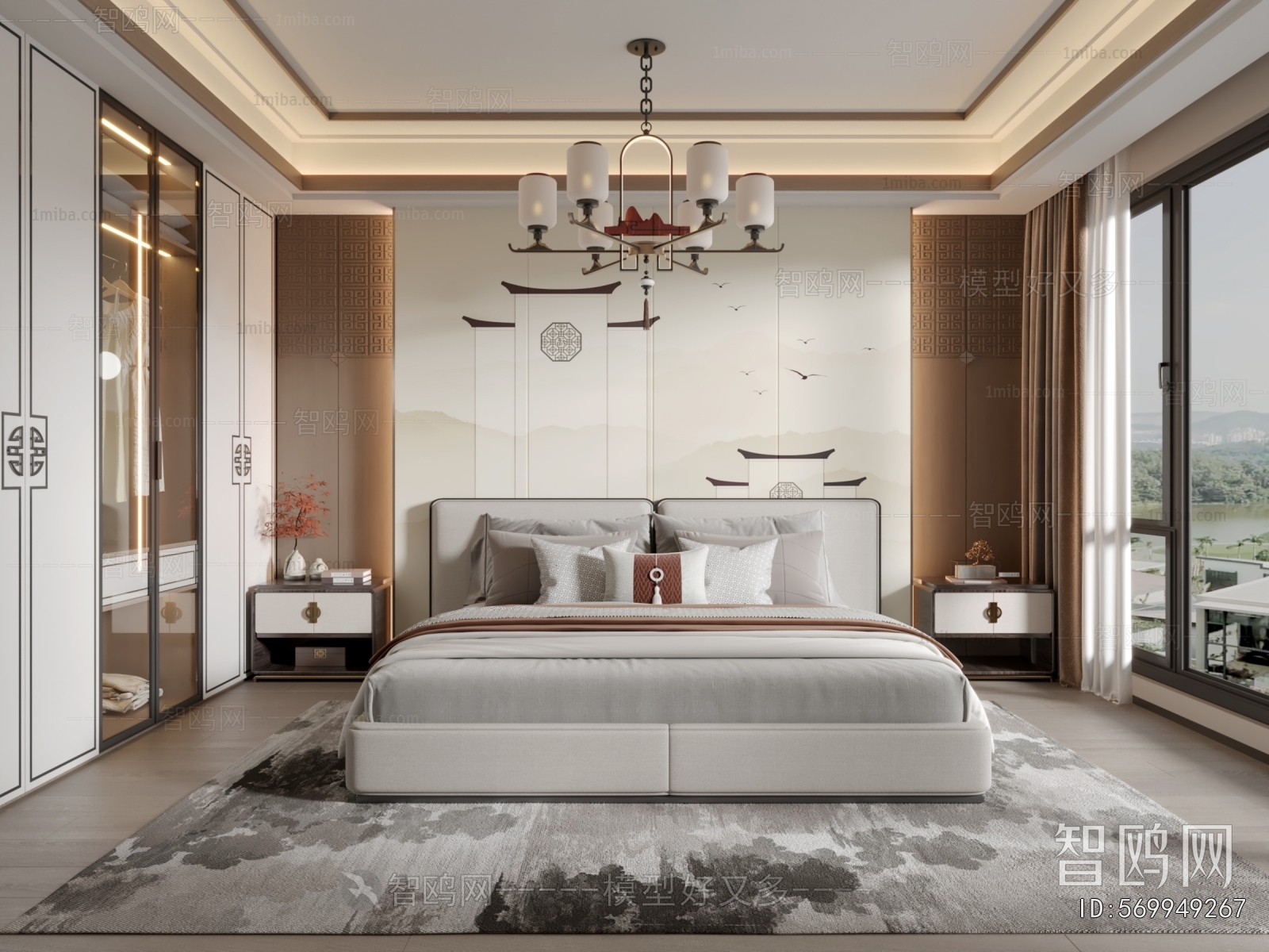 New Chinese Style Bedroom