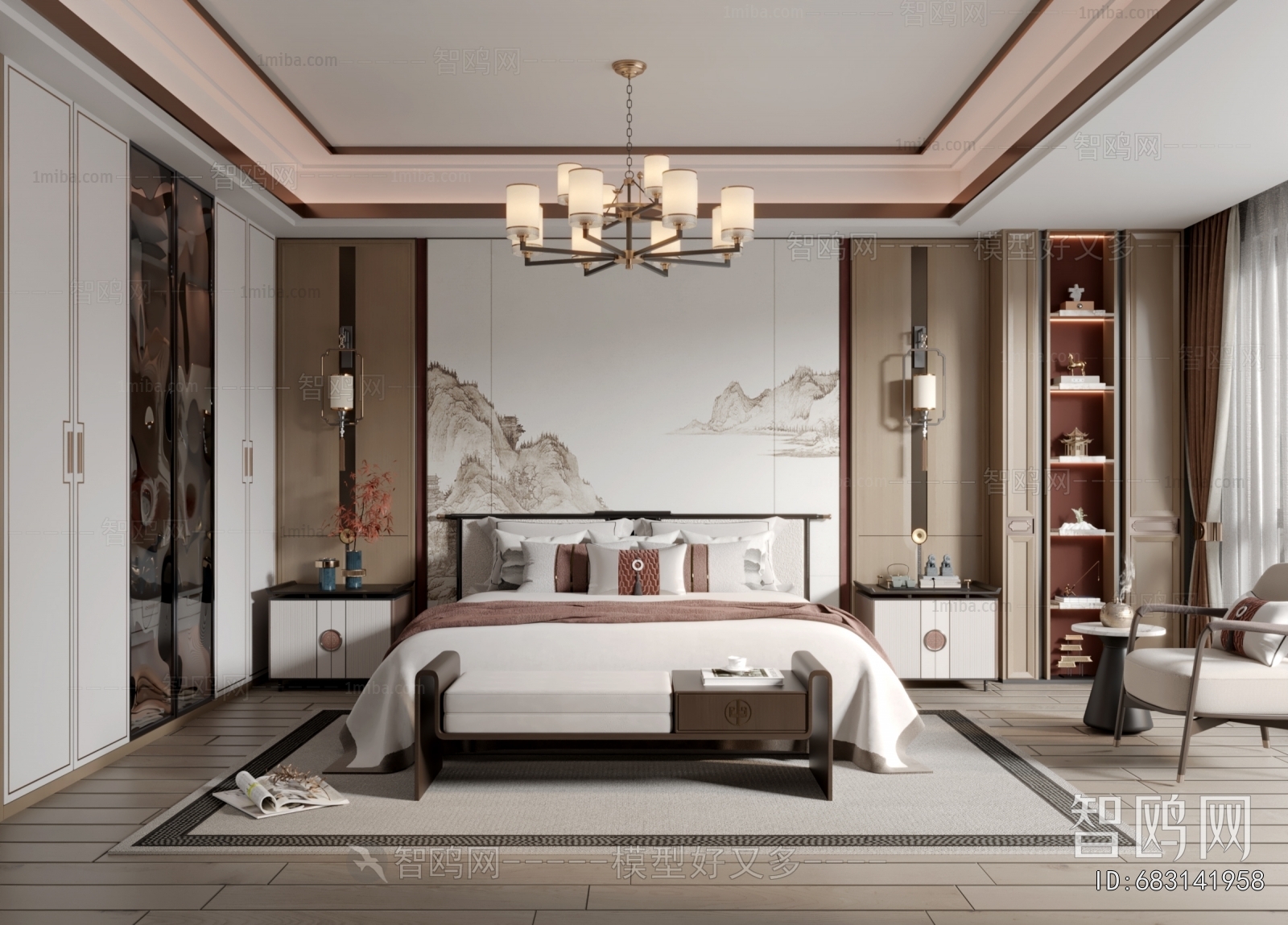 New Chinese Style Bedroom