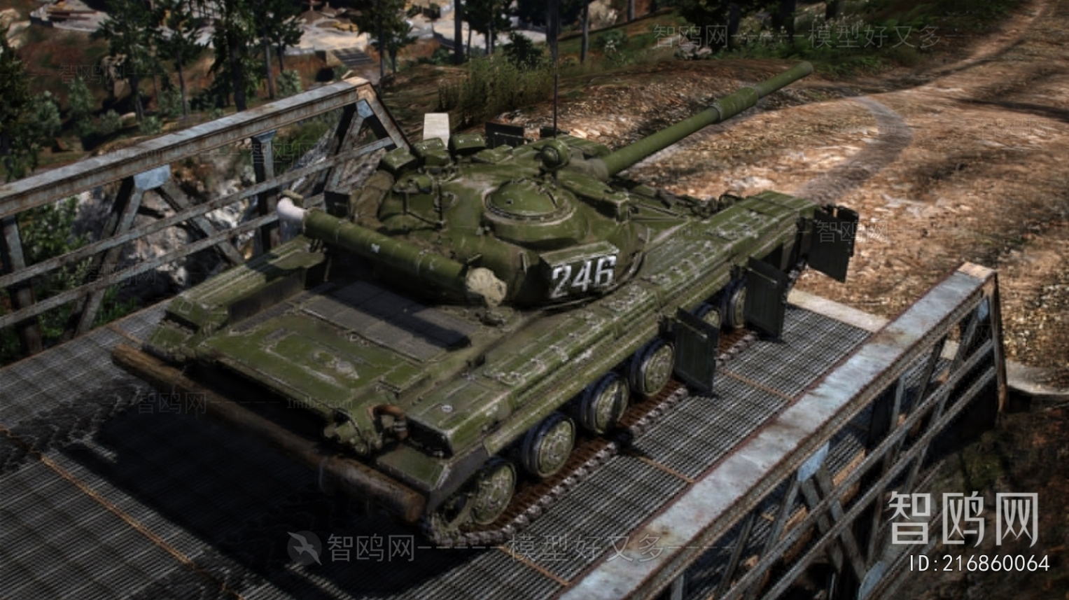 现代苏联T64主战坦克车