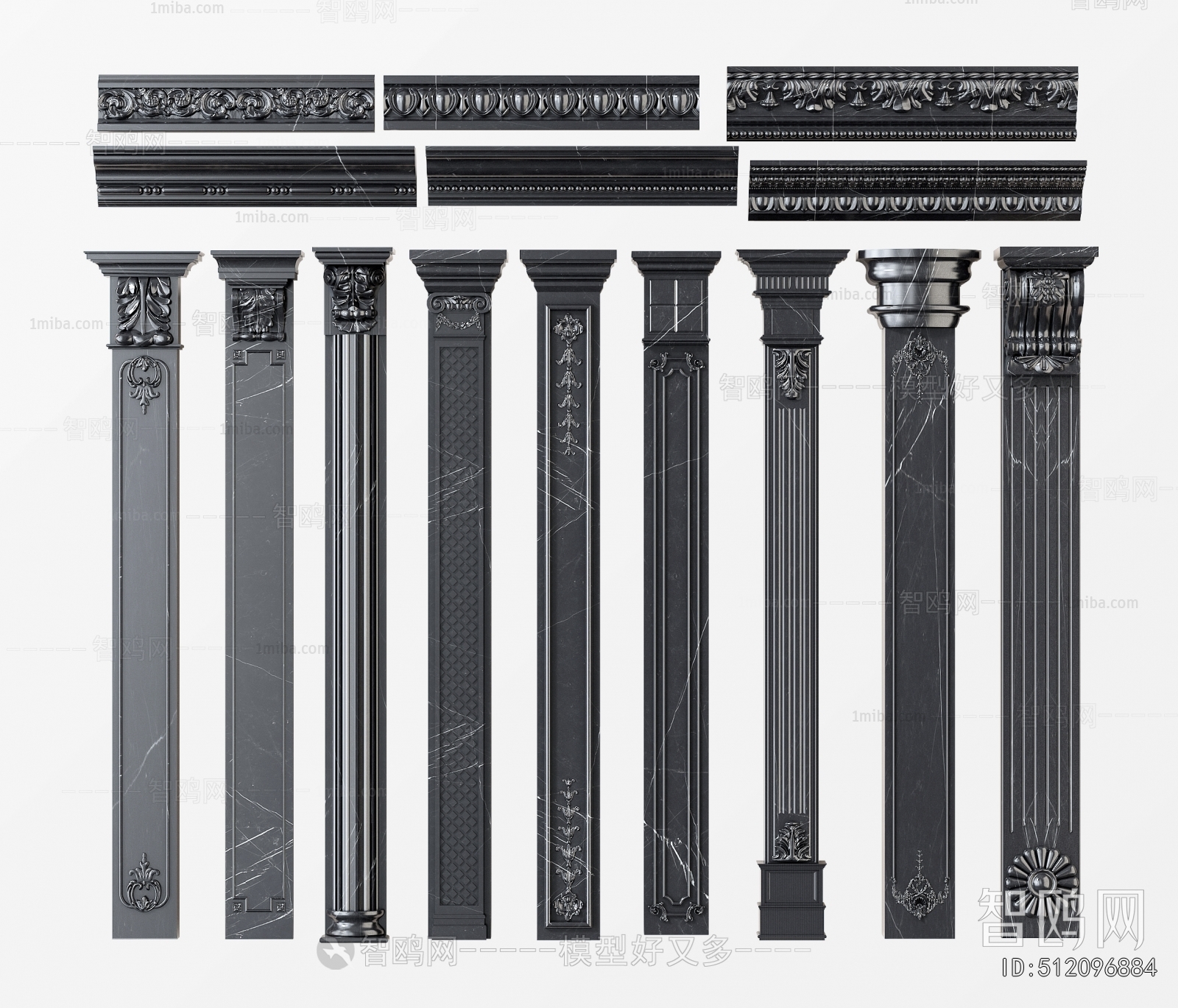 European Style Column sketchup Model Download - Model ID.512096884 | 1miba