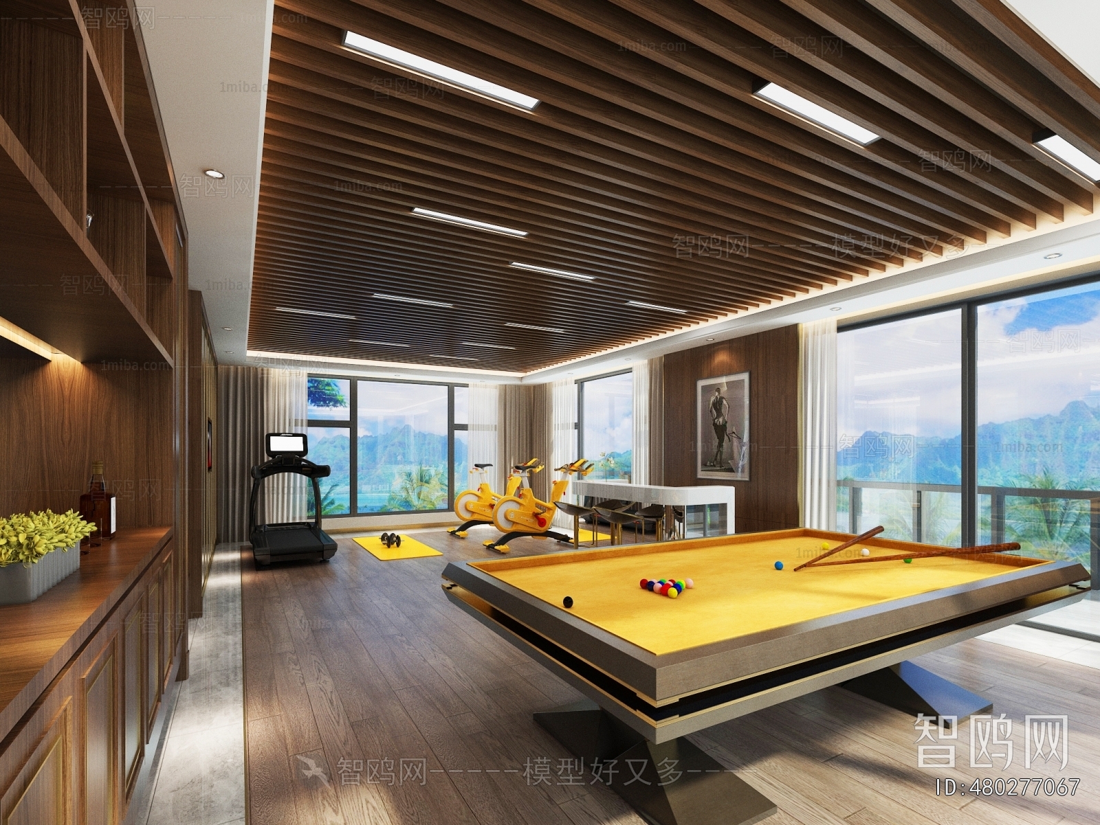 Modern Billiard Room