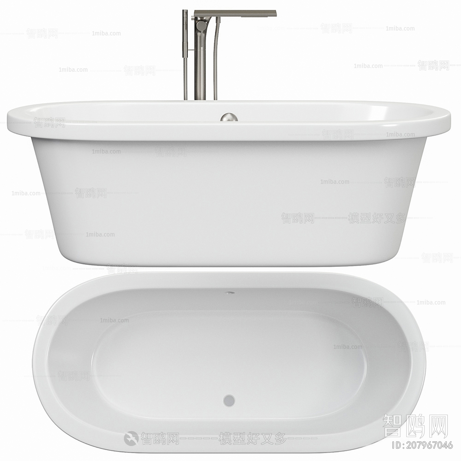 现代椭圆浴缸