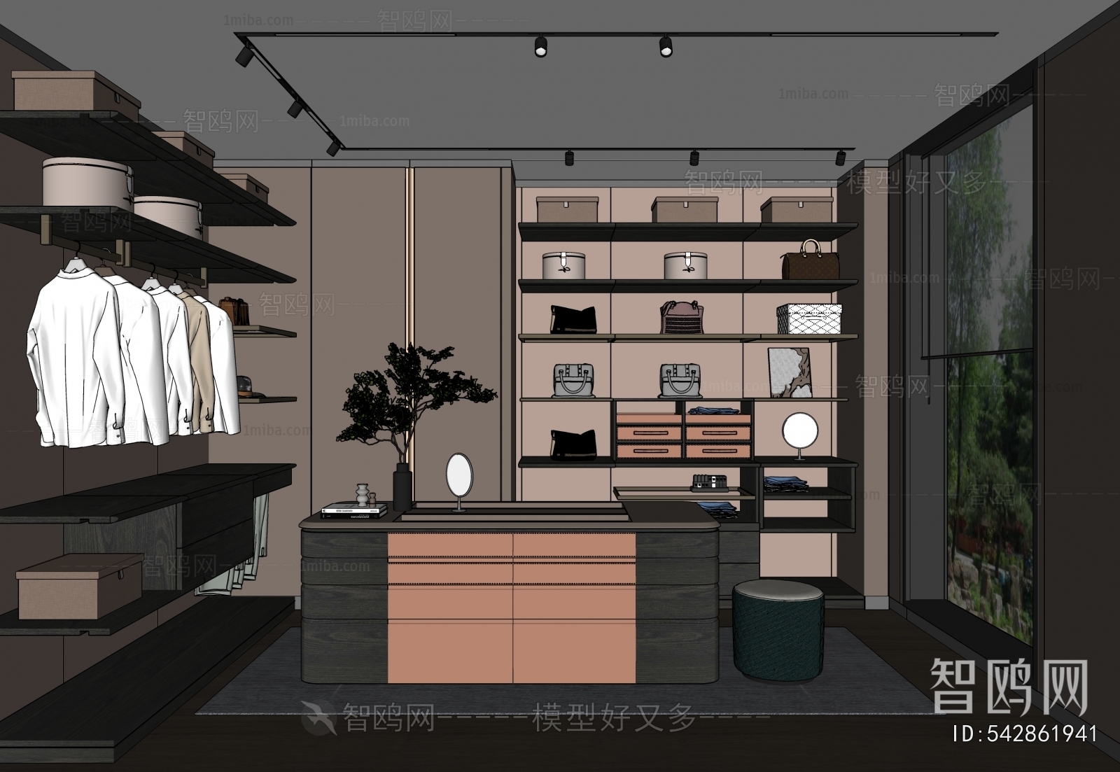 Modern Clothes Storage Area