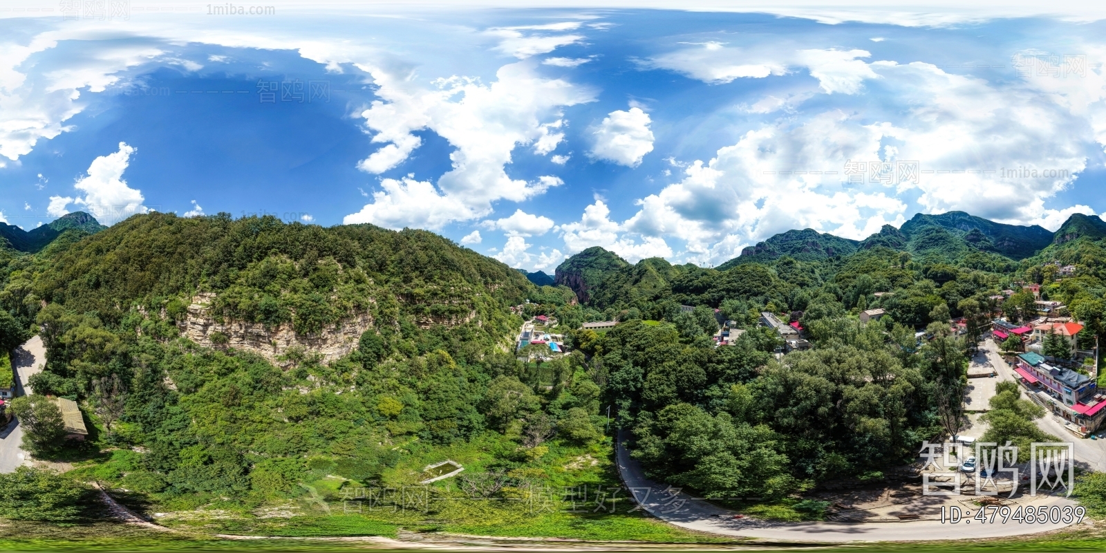 HDR乡村田野户外风景全景