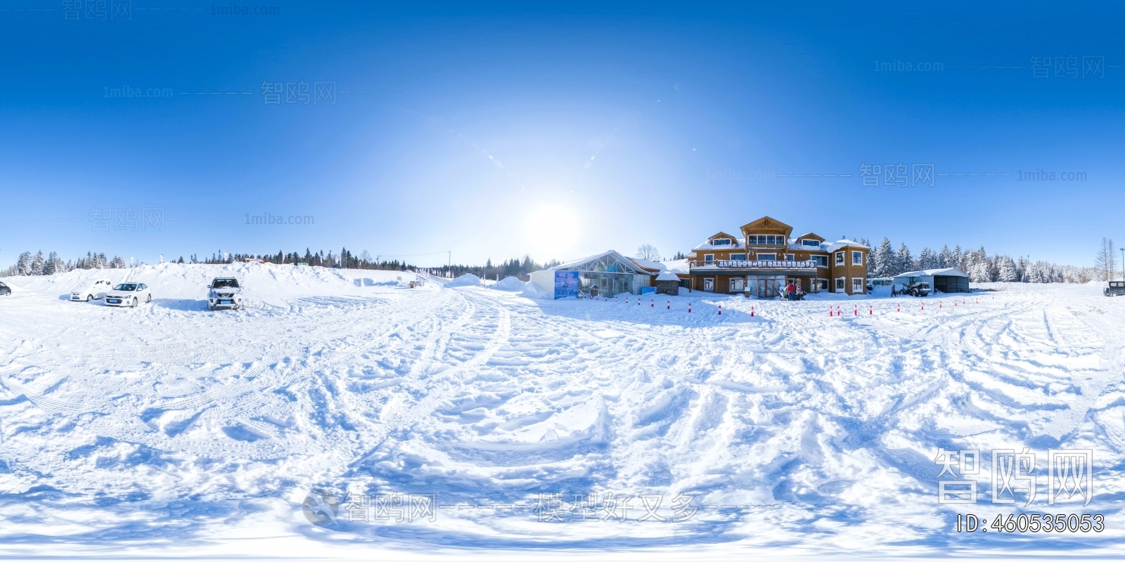 HDR冬天城市户外雪地风景