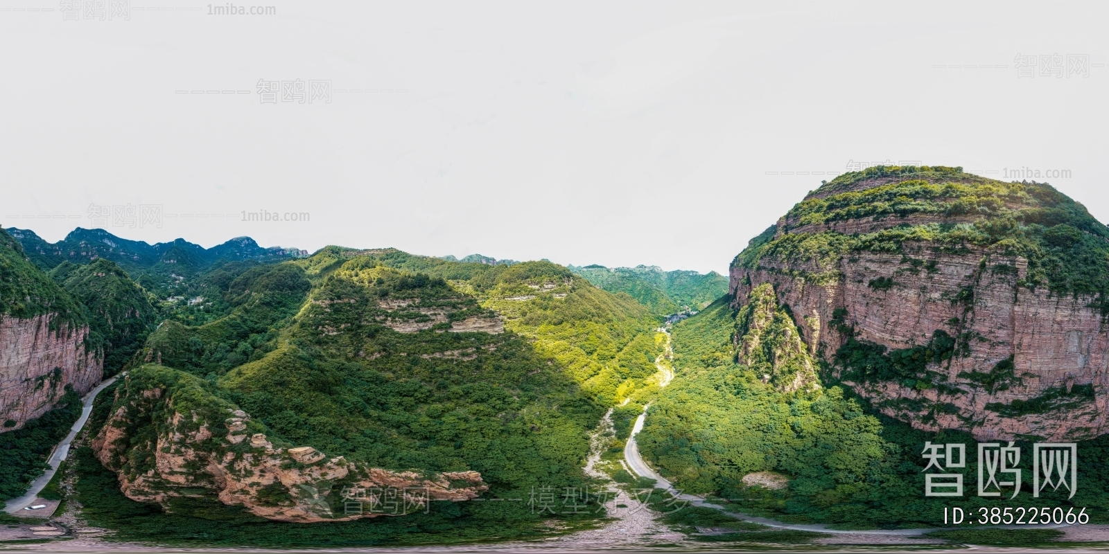 HDR乡村田野户外风景全景