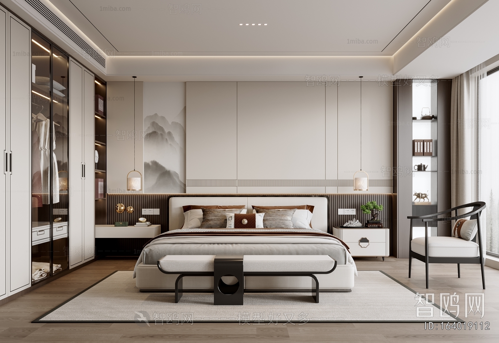 New Chinese Style Bedroom