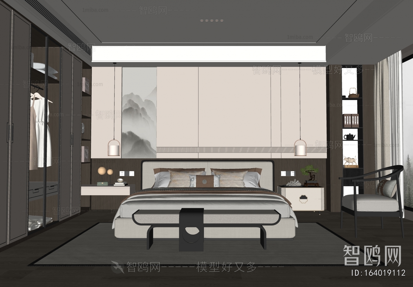 New Chinese Style Bedroom