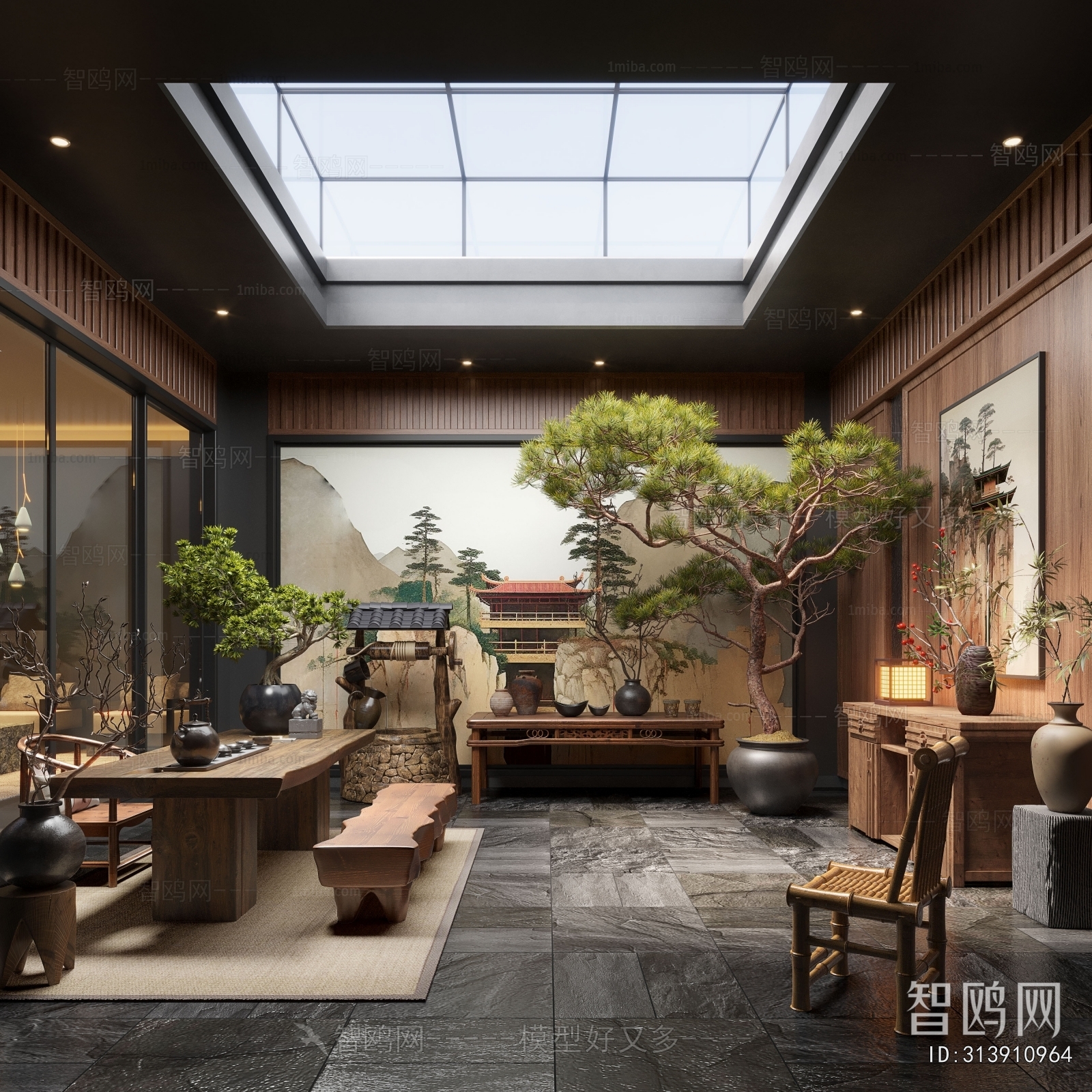 New Chinese Style Courtyard/landscape