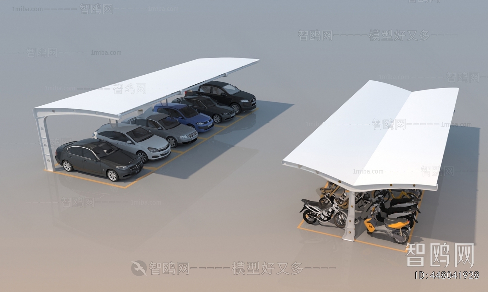 Modern Outdoor Parking Lot