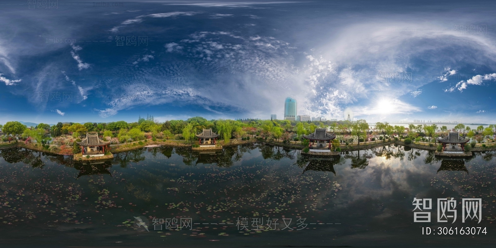 HDR晨曦黄昏城市全景