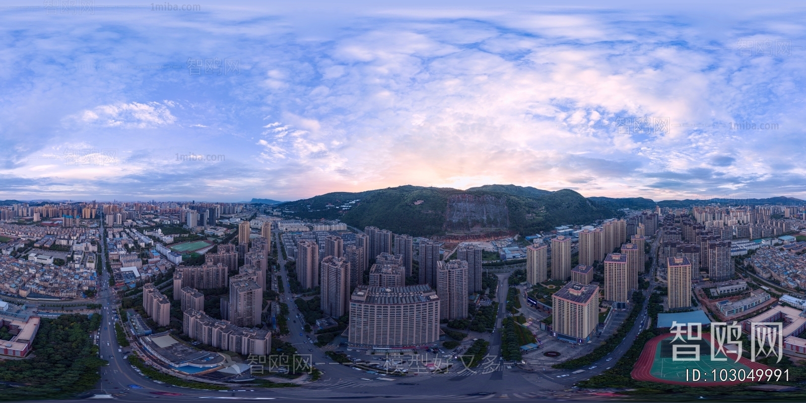 HDR晨曦黄昏城市全景