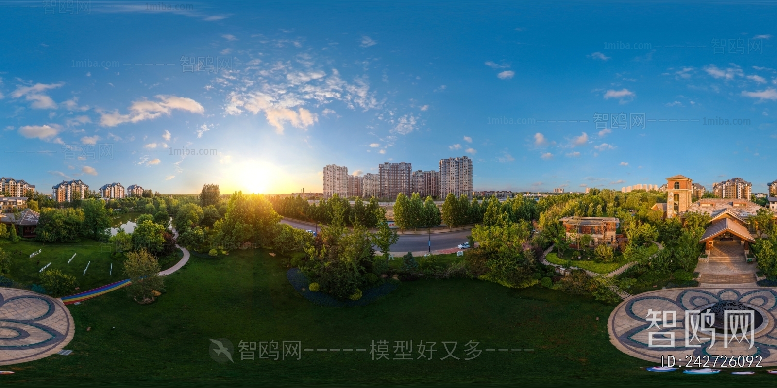 HDR晨曦黄昏城市全景