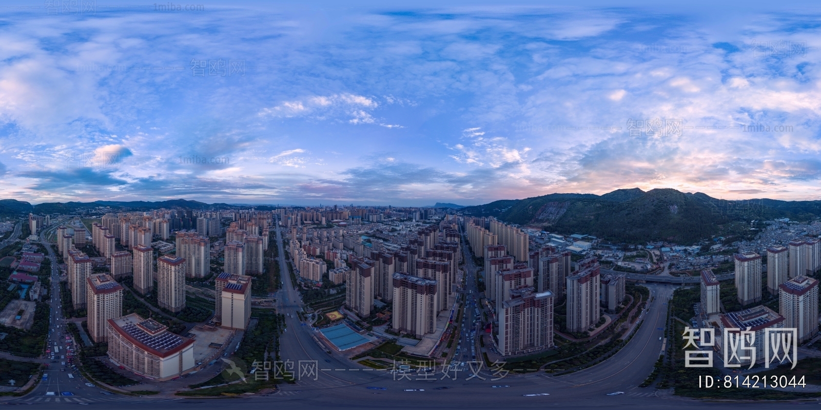 HDR晨曦黄昏城市全景